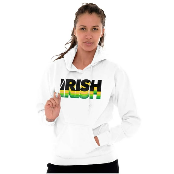 St Patricks Day Irish Green Gradient Hoodie Sweatshirt Women Men Brisco Brands S