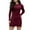 Wine, variant on Sexlip Womens Cutout Crew Neck Long Sleeve Slim Knit Bodycon Maxi Dress Warm Stylish Office Everyday Outfit Gray XL