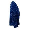 thumbnail image 6 of Xingpeng Flannel Blazer with Sequin Lapel Women's Jacket Fall Winter Casual Long Sleeve Unique Work Office 2026 Blue M, 6 of 6