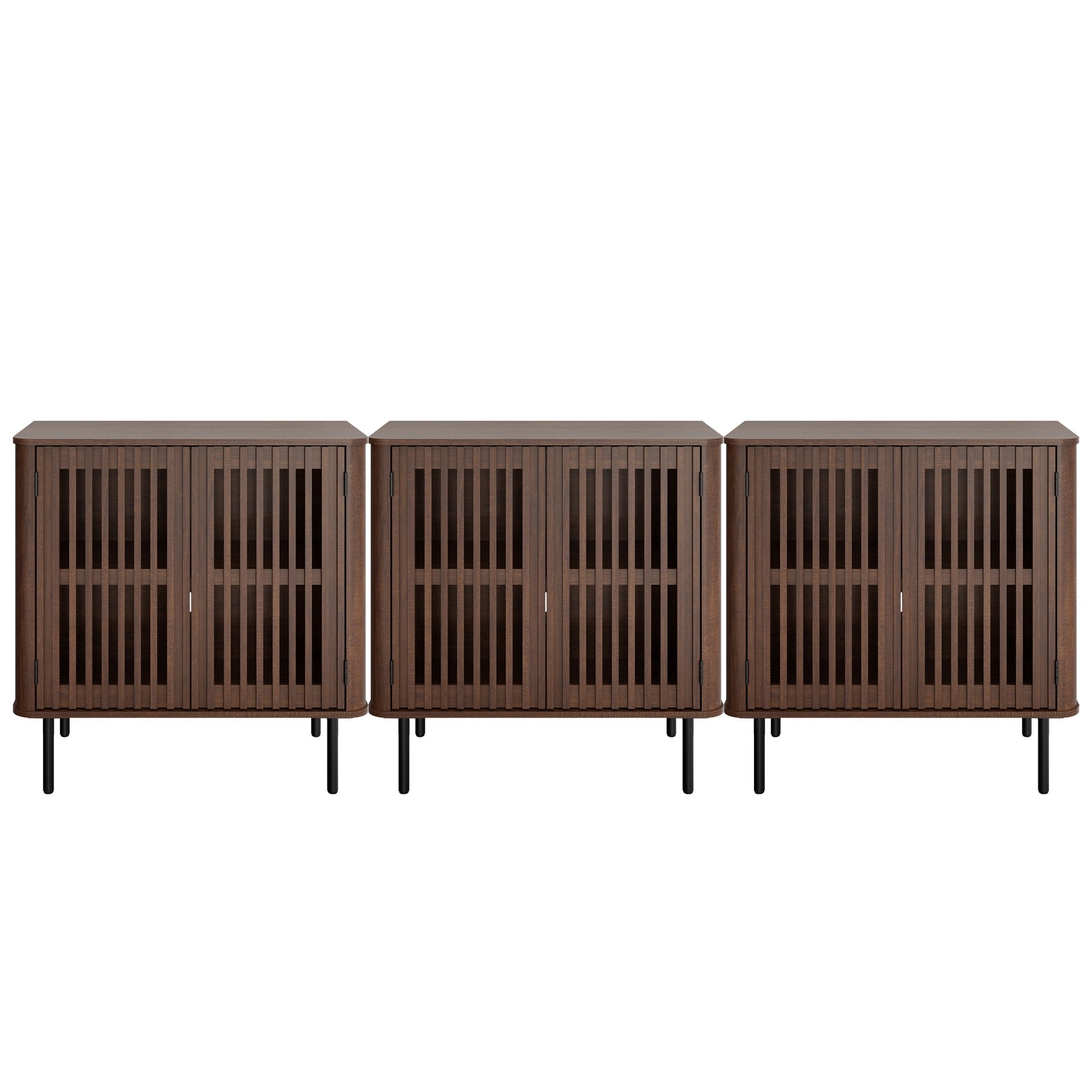 94.5" TV Stand for TVs up to 100", Entertainment Center Media Console Table for Living Room Bedroom, Walnut