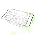 thumbnail image 3 of CIMAXIC Stainless Steel Sink Drain Basket Expandable Dish Drying Rack Rustproof Dish Drainer Kitchen Utensil (Arch Net),13.58"X9.84"X4.41", 3 of 4