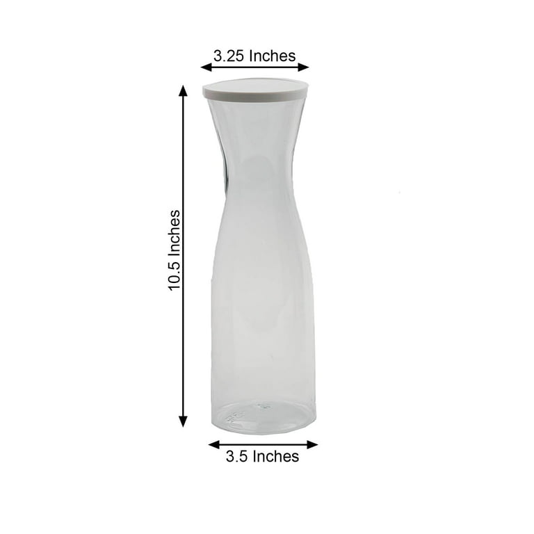 Fineline Platter Pleasers 3405-CL Disposable 35 oz. Clear Plastic Carafe  with Lid