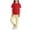 Red-15, variant on Mitankcoo Two Piece Outfits for Girls Short Sleeve Crew Neck Tops & Wide Leg Pants Daily Casual Wear