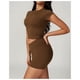 thumbnail image 5 of Conjuntos de entrenamiento for mujer, 2 piezas, sujetador deportivo, camiseta sin mangas, polainas de cintura alta, gimnasio, yoga, ropa activa, camiseta de entrenamiento for mujer, 5 of 7