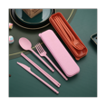 thumbnail image 3 of Juego de utensilios portátiles de 8 colores con estuche, juego de cubiertos de viaje reutilizables, juego de vajilla con cuchara, tenedor, cuchillo y palillos, 3 of 8