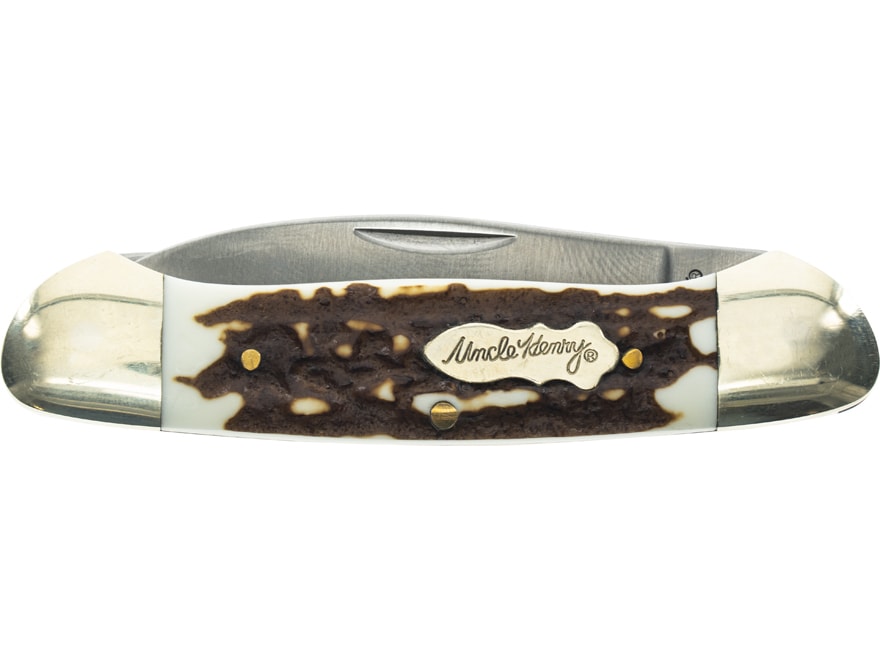 Uncle Henry 11UH Large Canoe Next Gen Pocket Knife 2.5" Drop Point 7Cr17MoV Polished Blade Polymer Handle Brown