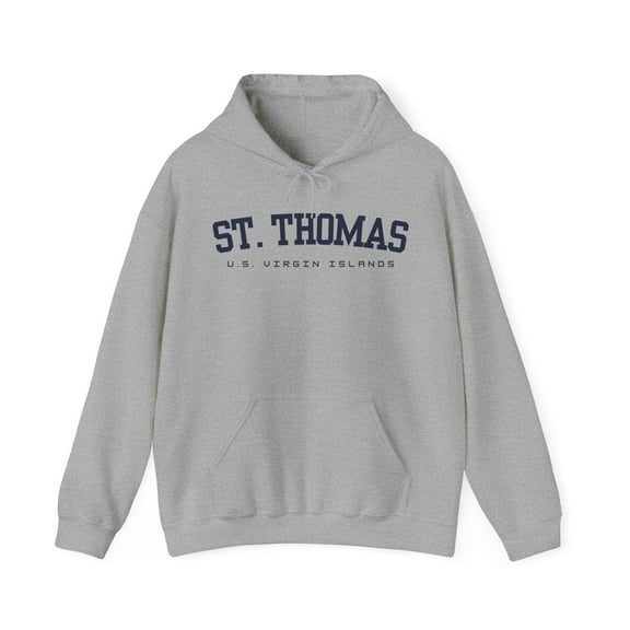 St Thomas U.S. Virgin Islands Collegiate Long Sleeve Classic Hoodie Hooded Sweatshirt - USVI Gift Souvenirs