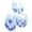 Cobalt Opal, variant on Blue Rose Polish Pottery Juice Glasses - Cobalt & Opal Confetti Set, 10oz - Handblown Artisan Glassware for Cocktails, Juice, Everyday Use