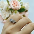 thumbnail image 4 of Two Piece Promise Bridal Set Ring Yellow Tone CZ 925 Sterling Silver Size 4, 4 of 7