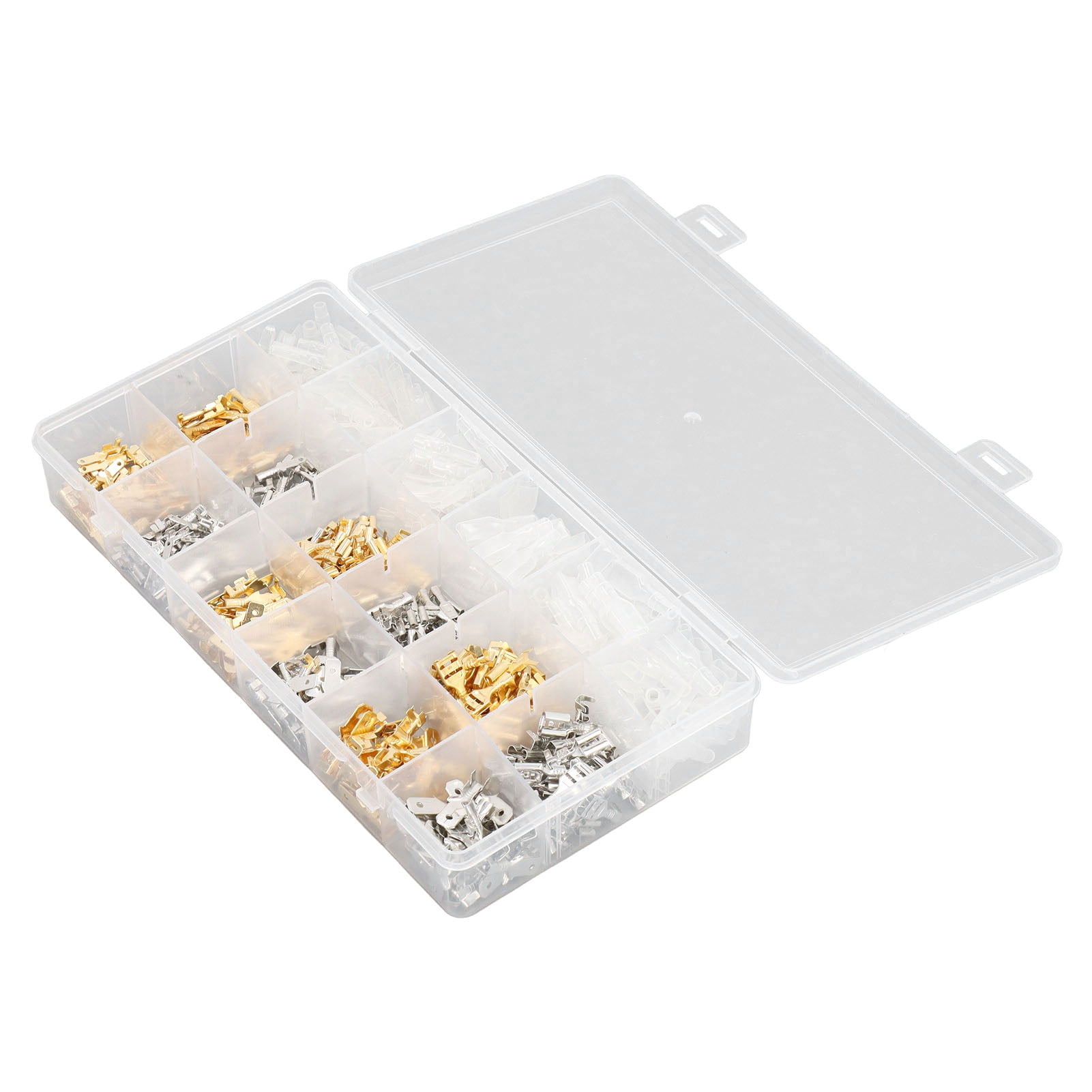 Male Female Wire Spade Connector, Wire Crimp Terminal Block High Conductivity 2.8 4.8 6.3mm With Insulating Sleeve For Car Audio Speaker