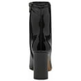 thumbnail image 4 of Vince Camuto Deverna Black Stretch Patent Square Toe Fashion Block Heel Boots (Black Patent, 11), 4 of 5