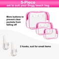 thumbnail image 2 of Bolsa de playa Everfunny Clear Bogg con accesorios, paquete de 3, 2 of 6