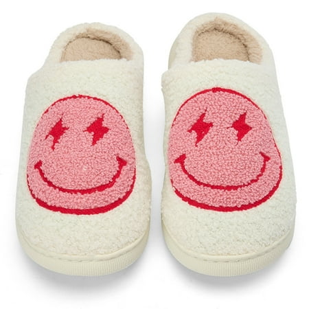 

Smiley Lightning Eye House Slippers Pink