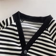 thumbnail image 4 of Mercatoo Toddler Girls Boys Long Sleeve Button Knitted Cardigan Tops Striped Jacket Coat Autumn Winter Clothes 1 to 5 Years, 4 of 8