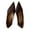 Coffee, variant on Womens Suede‑Like Rubber Pointed Toe Slip‑On Kitten Heel Dress Pumps Shoes