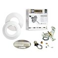 thumbnail image 1 of The Can Converter R56 Complete Recessed Can Light Conversion Kit, Includes 7ï¿½ï¿½ Beveled & Flat, Steel Medallions, with 50Lb Light Fixture Load Rating, and 35Lb for Ceiling Fans (White), 1 of 4