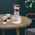 thumbnail image 3 of Hot & Cold Water Pitcher with Walnut Lid, Glass Tea Pitcher for Fridge, Cold Brew Jug for Juice & Fruit Infused Water, Includes Cups, Kitchen Essential(RL 1 Set), 3 of 5