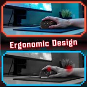 Fosmon Nintendo Switch 2 Mouse Grip for Joycons, Ergonomic Gaming Mouse Grip for Switch 2 Joy Con, Switch 2 Mouse Grip Gaming Controller, Black