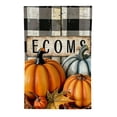 thumbnail image 2 of PHYHOO Fall Thanksgiving Pumpkins Garden Flag Double Sided Pumpkin Welcome Yard Flag Buffalo Plaid Banner Seasonal Farmhouse Decor Yard Outdoor Decorations White, 2 of 6
