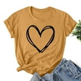 thumbnail image 2 of Womens Tops,Tbopshirt Summer Tops for Women,Plus Size T Shirts,Women Valentine Day Love Printed T-Shirt Top Round Neck Top Shirt,Short Sleeve Blouses, 2 of 3