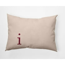 Simply Daisy 14" x 20" Modern Monogram Indoor/Outdoor Polyester Throw Pillow, Cranberry