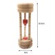 thumbnail image 2 of Reloj de arena de madera de 3 minutos, reloj de arena para cepillarse los dientes, juguetes para niños (azul), 2 of 6