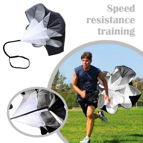 FurNest 59" Black Speed Training Resistance Aids Parachute Outdoor Track & Fie