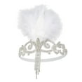 thumbnail image 3 of Diadema Flapper Sunnimix Tocado Plumas Retro Blanco, 3 of 7