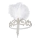 thumbnail image 3 of Diadema Flapper Sunnimix Tocado Plumas Retro Blanco, 3 of 7