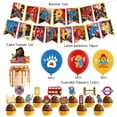 thumbnail image 1 of Cute bear theme birthday party decorations, cake flag balloon set XI, 1 of 1
