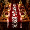 thumbnail image 5 of SLYNSHome Christmas Snowflake Table Runner, Red Holiday Table Flag, Winter Theme Tablecloth for Dining Room Kitchen Home Party Decor, 5 of 6