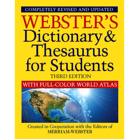 Webster's Dictionary & Thesaurus with Full Color World Atlas, Third Edition (Best Dictionary Thesaurus App)