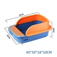 thumbnail image 3 of Caja de arena semiabierta Salvador Azul Bandeja de arena para gatos, 3 of 4