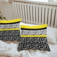 thumbnail image 4 of Abstract Yellow Outdoor Pillow Covers Set of 2 Black Stripes Floral Plant Modern Vintage Waterproof Throw Pillow Case Decorative Square Cushion Cover for Patio Couch Garden Balcony, 16"x16", 4 of 9