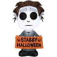 thumbnail image 1 of Gemmy Airblown Stylisé Michael Myers Universel, 3,5 Pieds de Haut, Multicolore, 1 of 2