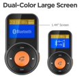 thumbnail image 2 of Transmisor FM Bluetooth compatible con coche, 1,44 & #39;& #39; transmisor Fm coche Qc 3,0 kit de carga rápida para coche, cargador de coche Bluetooth 4,2 HD sonido, un botón Ope Afortunado Sencillez, 2 of 5