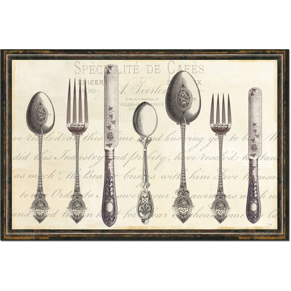 Counter Art Paper Placemats 24Pack, French Menu