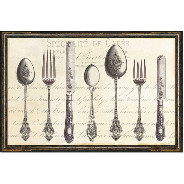 Counter Art Paper Placemats 24Pack, French Menu