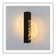 thumbnail image 1 of Aplique de pared LED acrílico con brillo cálido para espacios interiores en diagonal, color negro y dorado, 1 of 6