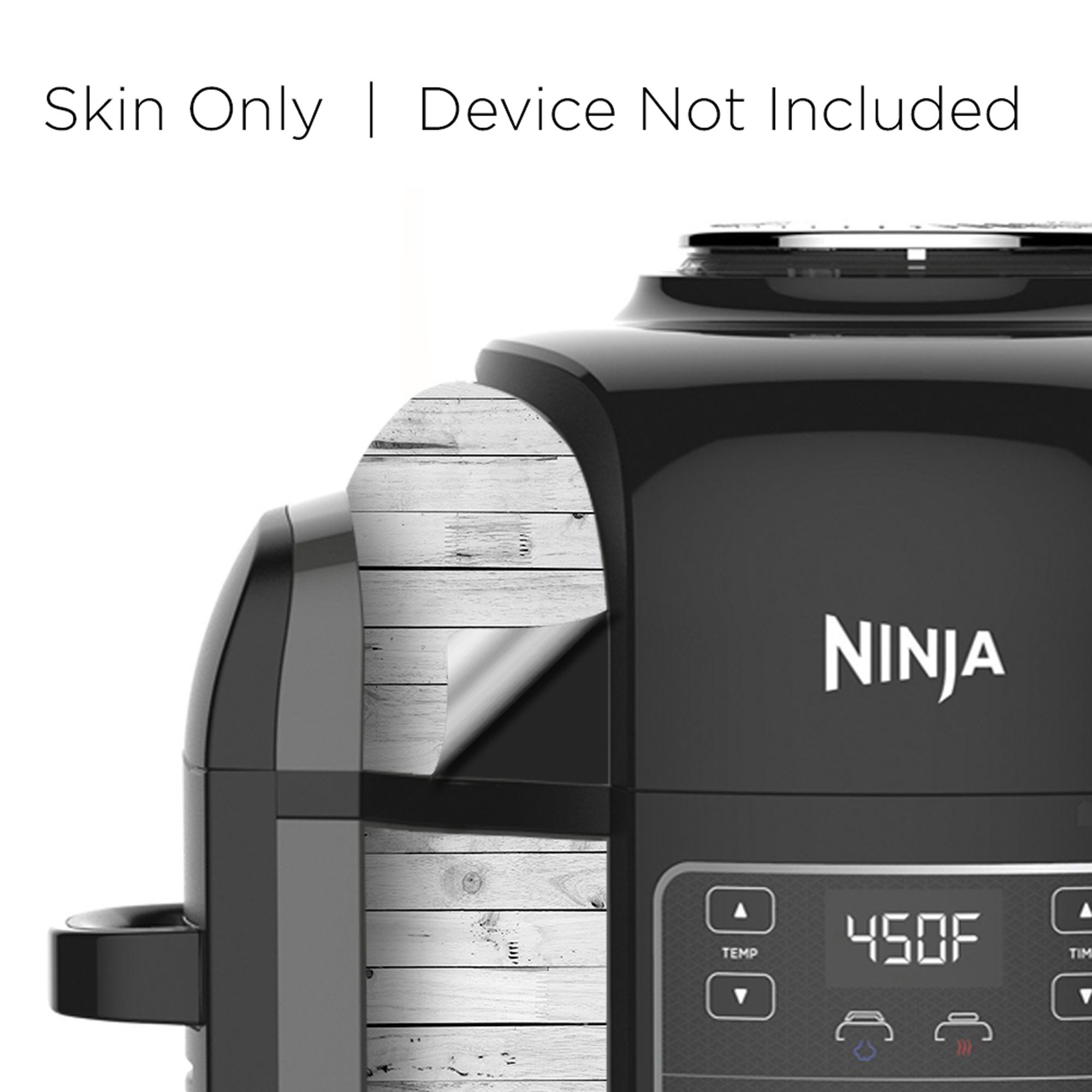 Skin Wrap for Ninja Foodi 6.5 Quart QT Accessories Cover Sticker | Wraps fit Ninja Foodi 6.5 Quart QT Mdl: OP302 107 | Grey White Washed Wood Planks - image 3 of 3