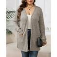 thumbnail image 5 of AviBest Plus Size Cardigans for Women Lightweight Long Sleeve Open Front Button Up Fall Thin Cardigans with Pockets, 1XL-5XL, 5 of 6