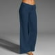 thumbnail image 2 of Pantalones palazzo anchos de cintura alta para mujer - Mezcla de lino con elástico fruncido - Pantalones informales para yoga/playa - Talla real, 2 of 6