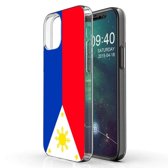 TalkingCase Slim Phone Case Compatible for Apple iPhone 12 Pro MAX, Flag Philippines Print, Lightweight,Flexible,Soft, USA