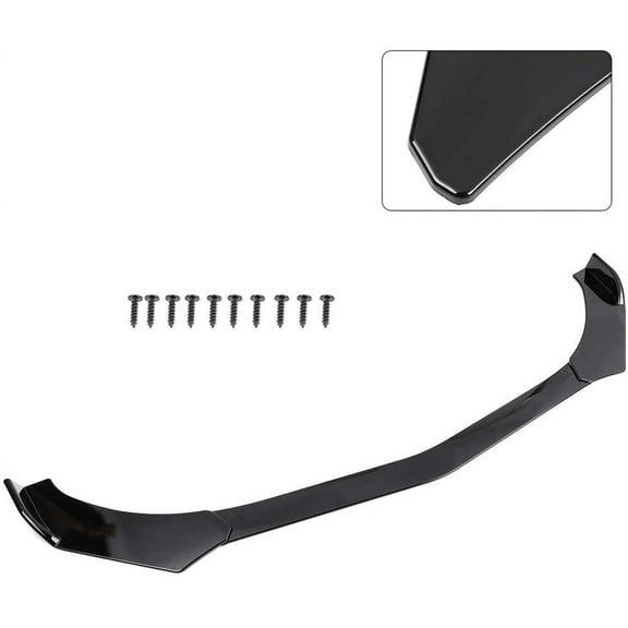 CCIYU 3pcs Universal Front Lip Splitter Bumper ABS Repacement for Most Cars Trim Protection Splitter Spoiler