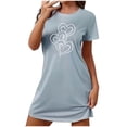 thumbnail image 2 of Sokhug Women's Sleep Shirts Oversized Nightgown Graphic Print Short Sleeve Nightdress, 2 of 5