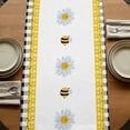 thumbnail image 5 of Table Runners 108 Inches Long Dress Scarves, Yellow Truck Farmhouse Coffee/Dining/Kitchen Table Runner for Living Room, Spring Bees Daisy Honey Black Buffalo Lattice 13x108 Inch, 5 of 9