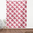 thumbnail image 4 of Ambesonne Floral Fabric by the Yard, Art Romantic Peony Petals, 5 Yards, Brown Pink and Magenta, 4 of 5