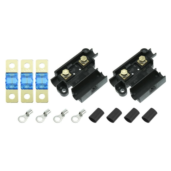 60A Fuse Kit 2 x ANS Holder 3 x 60 AMP Fuses Dual Battery Charger 1 Set