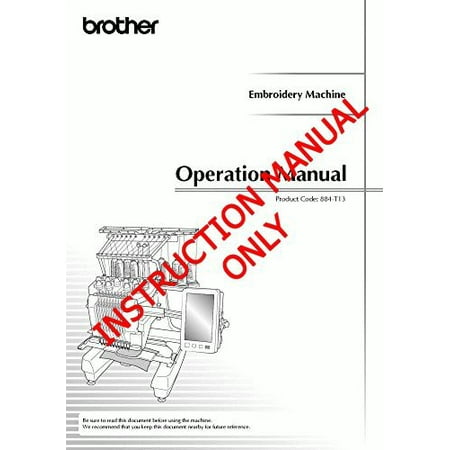 Brother PR1050X Embroidery Owners Instruction Manual