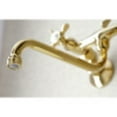 thumbnail image 4 of Kingston Brass KS115PB Essex Two Handle Wall Mount Bathroom Faucet, Polished Brass, 4 of 5